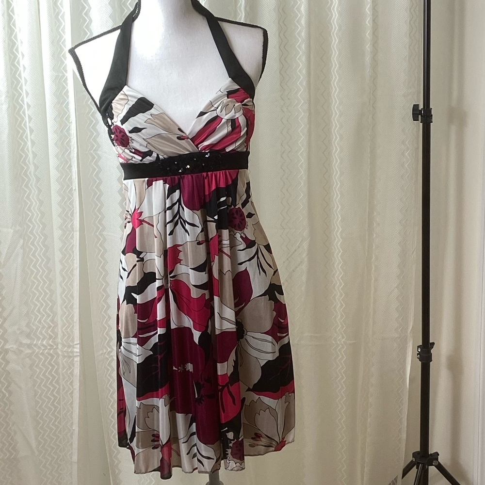 Speechless S Halter Top Dress w/ padded support